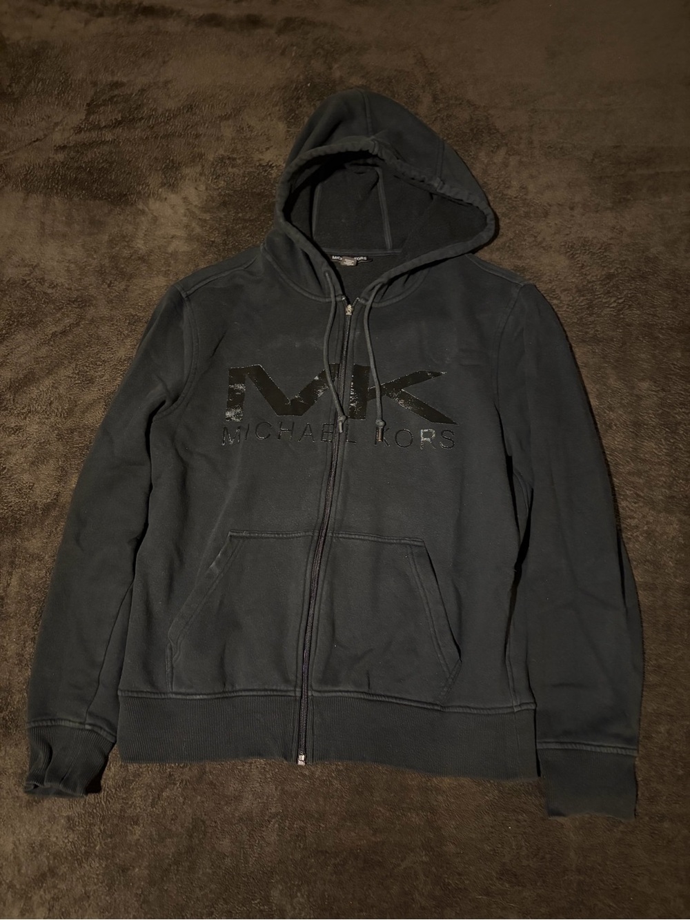 Michael Kors Black Zip-Up Hoodie